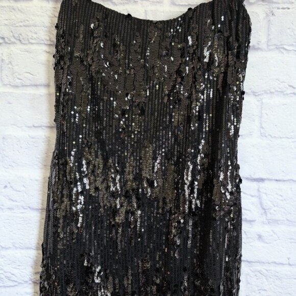 Nookie Cascade Sequin Mini Dress L NEW Black Cocktail Party Glam Bodycon - Picture 3 of 6